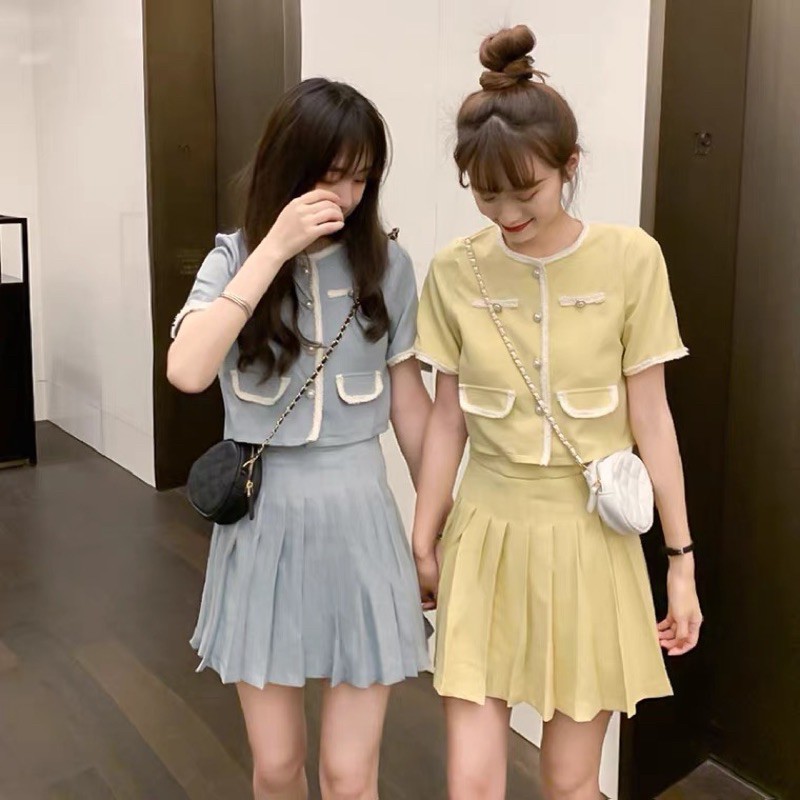 Set váy xếp li
