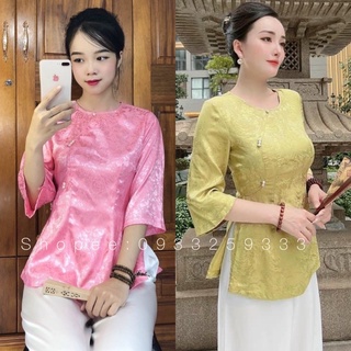 Đồ lam đi chùa # cài xéo ngọc gấm