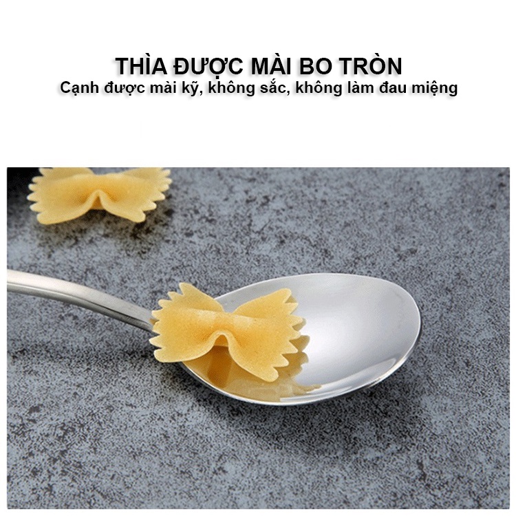 Thìa Inox 304 Cán Dài, thìa ăn cơm, ăn súp, pha nước... đa dụng Cao Cấp