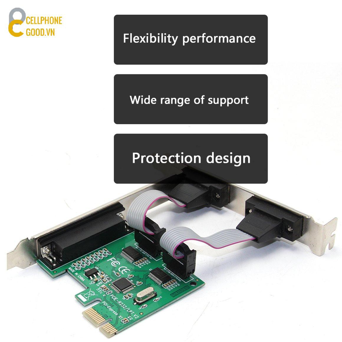 Card Mở Rộng Chuyển Đổi Pci-E Sang Serial Port Rs232 Com Port