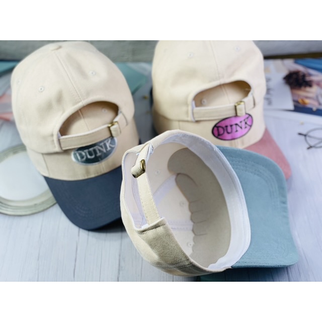 Mũ lưỡi trai hàn quốc họa tiết phối màu thêu chữ ( DUNK ) thời trang trẻ