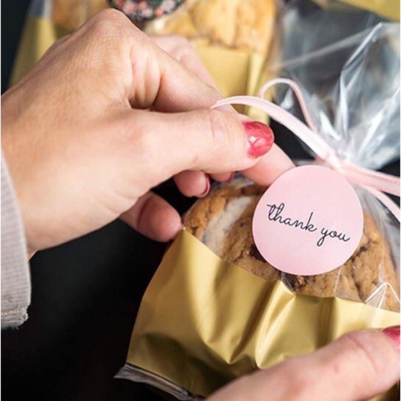 [HÀNG SẴN] 100 miếng dán Sticker dán nhãn thank you dễ thương | BigBuy360 - bigbuy360.vn