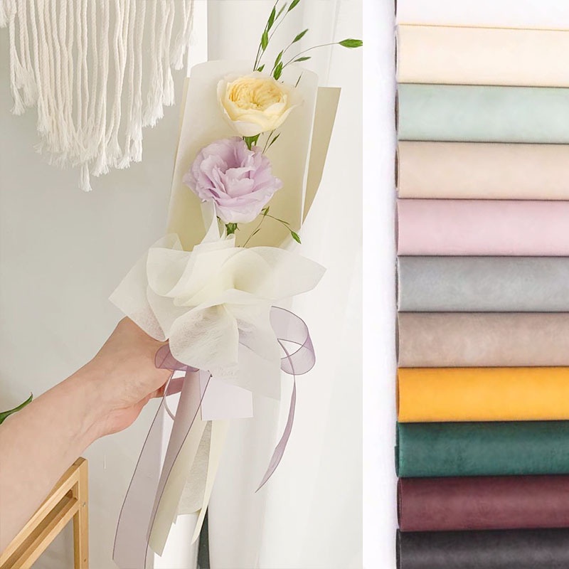 Set 35 tờ giấy gói quà/ trang trí hình chai rượu/ hoa thủ công nhiều màu sắc