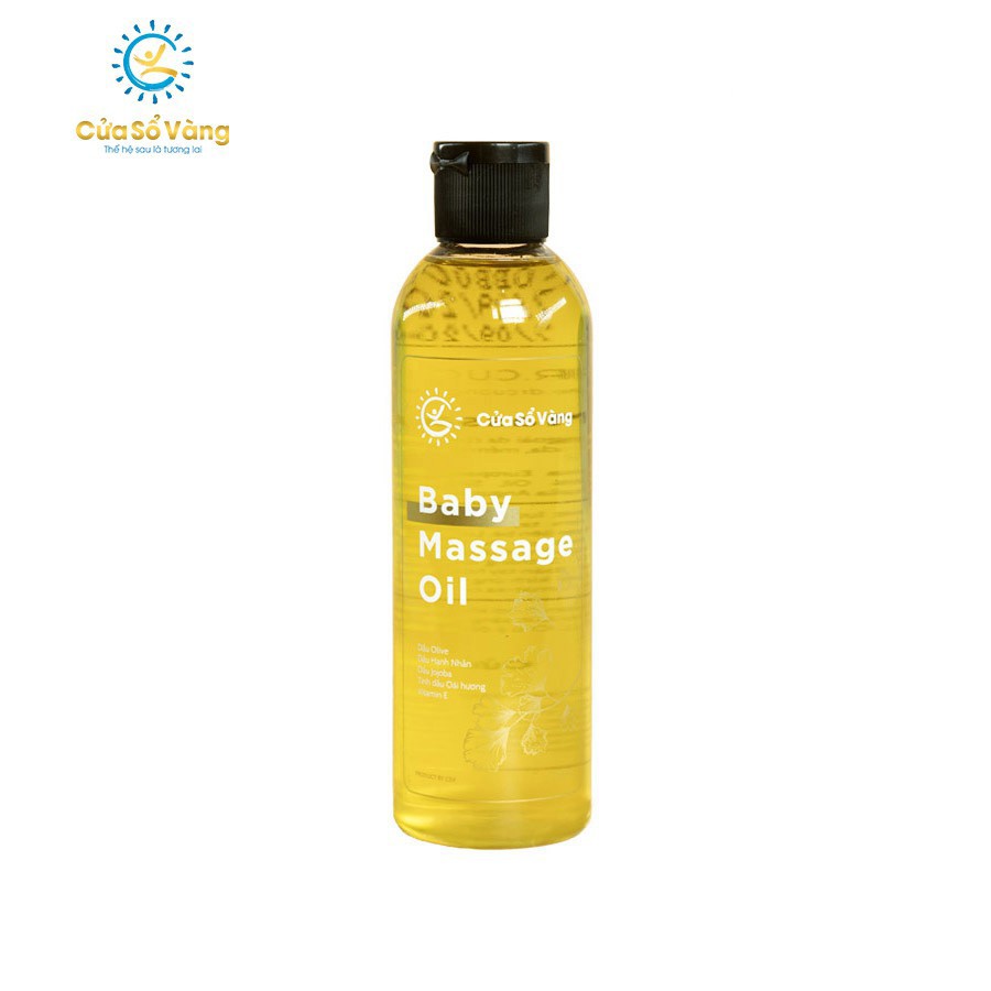 Dầu Massage Baby Cửa Sổ Vàng Dưỡng Da, Làm Ẩm Da, Mềm Da, Mang Lại Mùi Thơm Dễ Chịu