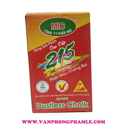 Phấn màu 10 viên không bụi Mic