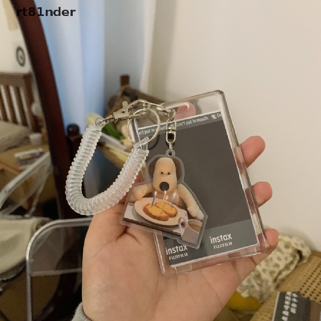 Rt Móc Chìa Khóa / Thẻ Id / Thẻ Ngân Hàng Bằng Acrylic Trong Suốt Họa Tiết Chú Chó Vintage Dễ Thương