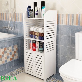 [ GIÁ SẬP SÀN] Tủ nhà tắm kết hợp kệ sọc ngang thông minh hiện đại chính hãng IGA- IG349