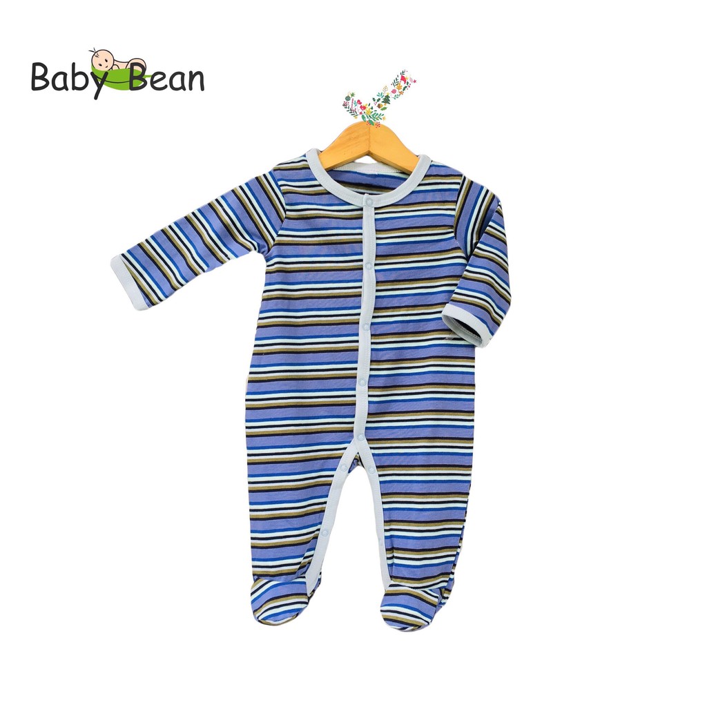 Bộ Bodysuit Thun Cotton Dài Liền Tất Bé Sơ Sinh Trai BabyBean (MẪU NGẪU NHIÊN)