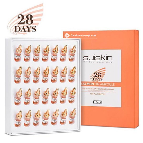 Tế bào gốc DNA Trứng Cá Hồi Trị mun, tái tạo, phục hồi da Suiskin Salmon DN Ampoule 28 days ( lẻ ) | BigBuy360 - bigbuy360.vn