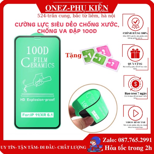Cường lực dẻo 100D full màn cho iphone