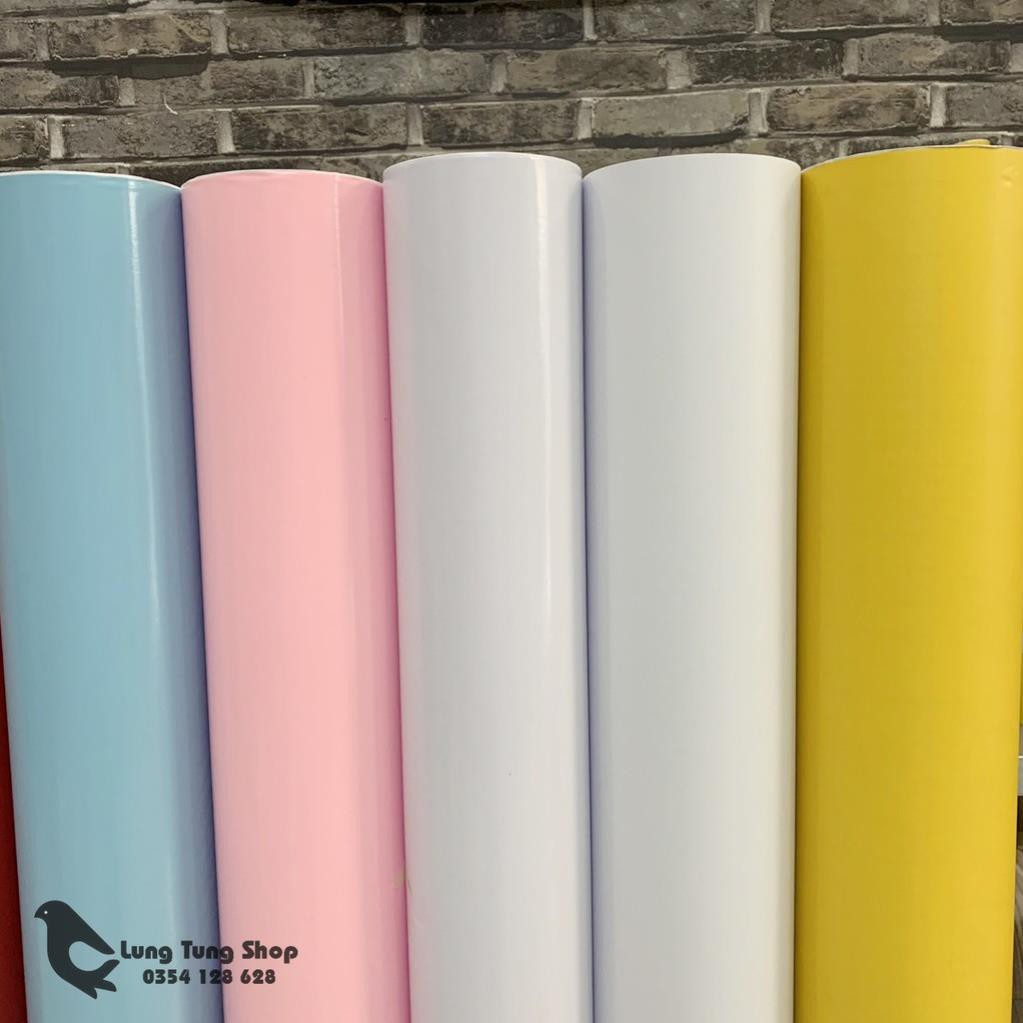 Decal màu - Giấy dán tường , bàn , tủ có sẵn keo màu trơn