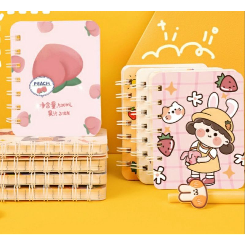 Sổ lò xo mini dễ thương, sổ tay ghi chép mini a7 cầm tay