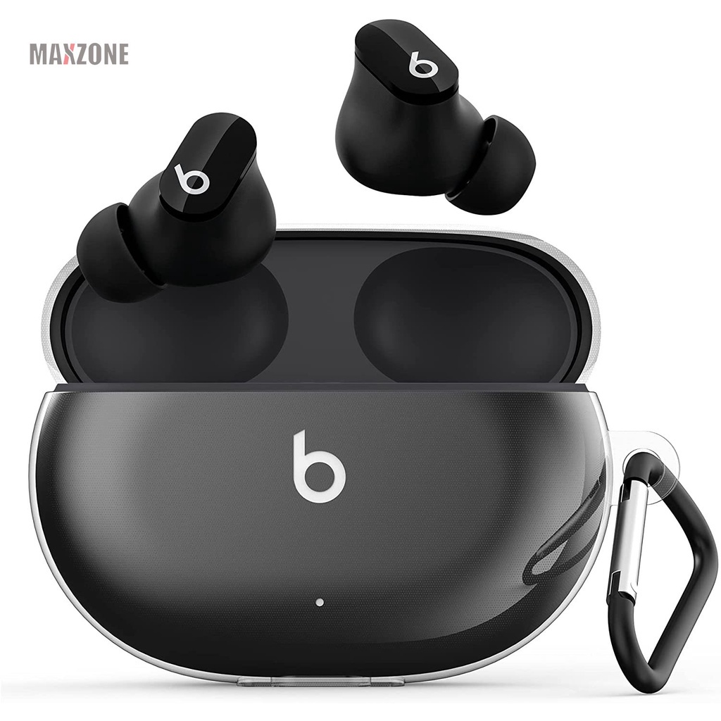 MAXZONE Vỏ Bảo Vệ Hộp Sạc Tai Nghe Beats Studio Buds 2021 Bằng Tpu Mềm Trong Suốt Chống Thấm Nước Chống Bụi Chống Sốc Kèm Móc Khóa