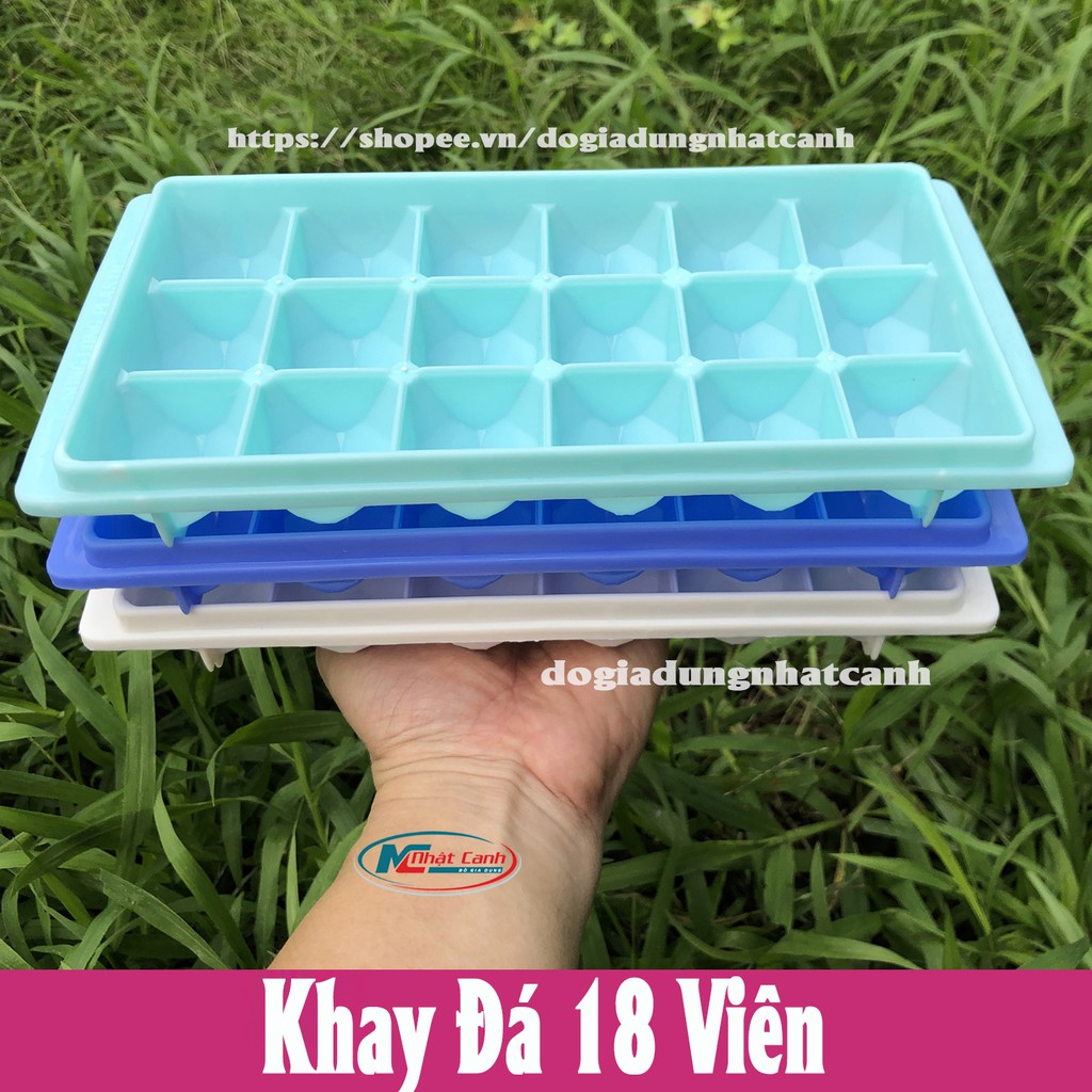 Khay làm đá viên to, viên nhỏ bằng nhựa có nắp và không nắp bền đẹp | BigBuy360 - bigbuy360.vn