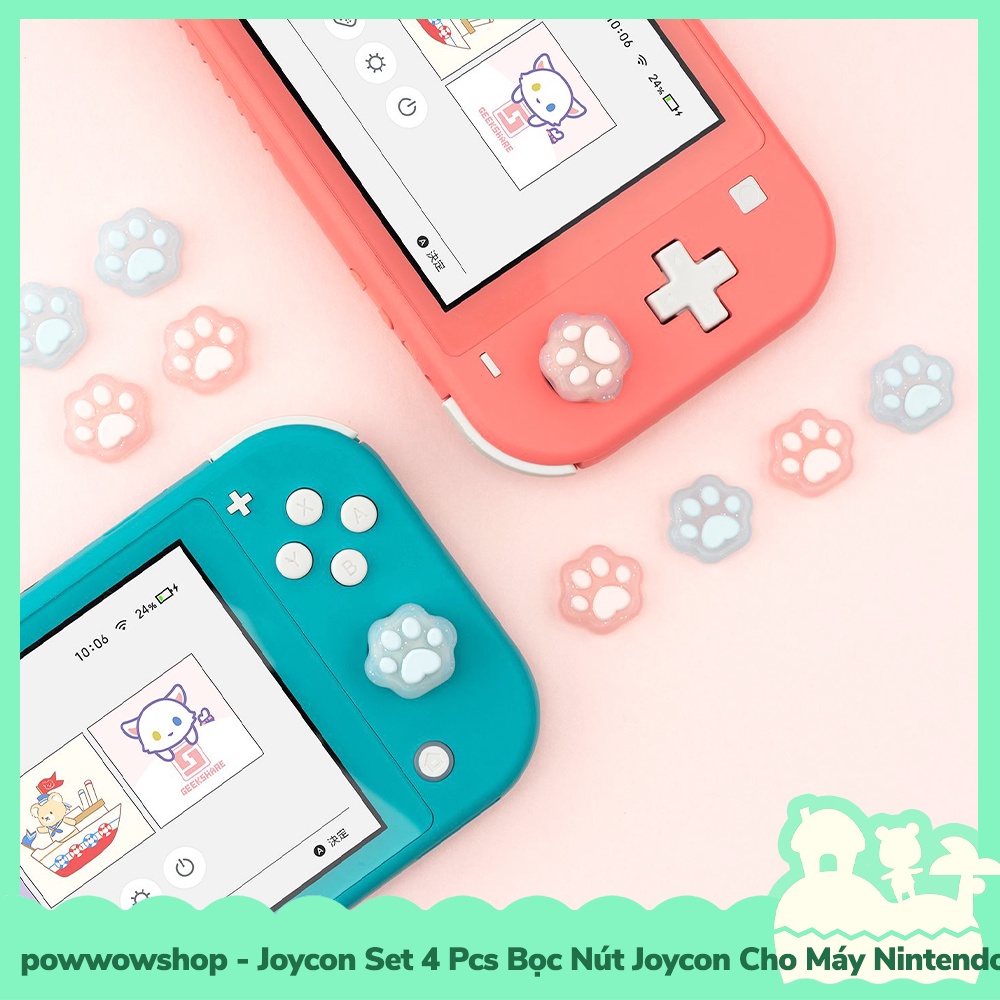 [Sẵn VN - Hỏa Tốc] Joycon OLED/V1/V1/Lite Set 4Pcs Bọc Nút Analog Joycon Cho Máy Game Nintendo Switch Game GS PawPaw