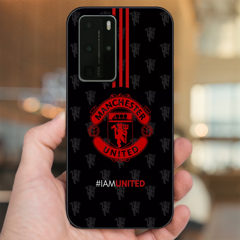 Ốp lưng Huawei P40 Pro viền đen in hình MU Manchester United