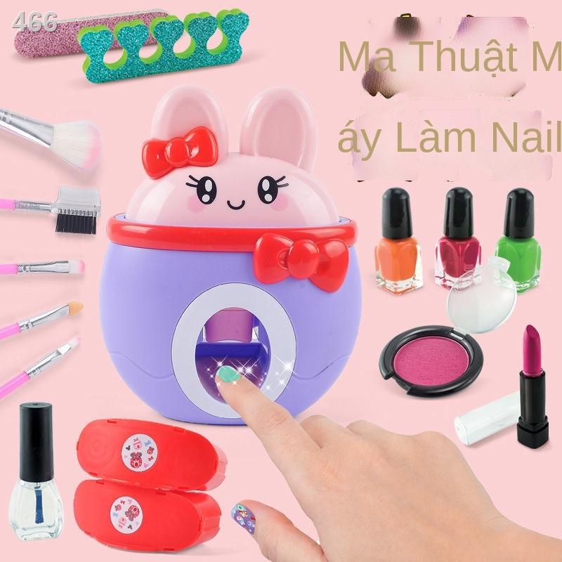 【thanh lý kho】Mới cho trẻ em tự làm máy móng tay trang điểm sơn quà tặng mỹ phẩm cô gái chơi bộ đồ nhà