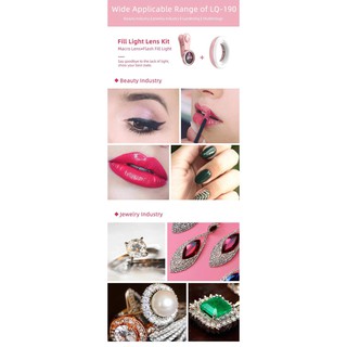 Đèn Marco lens chụp ảnh mi nail( tặng kèm Gift)