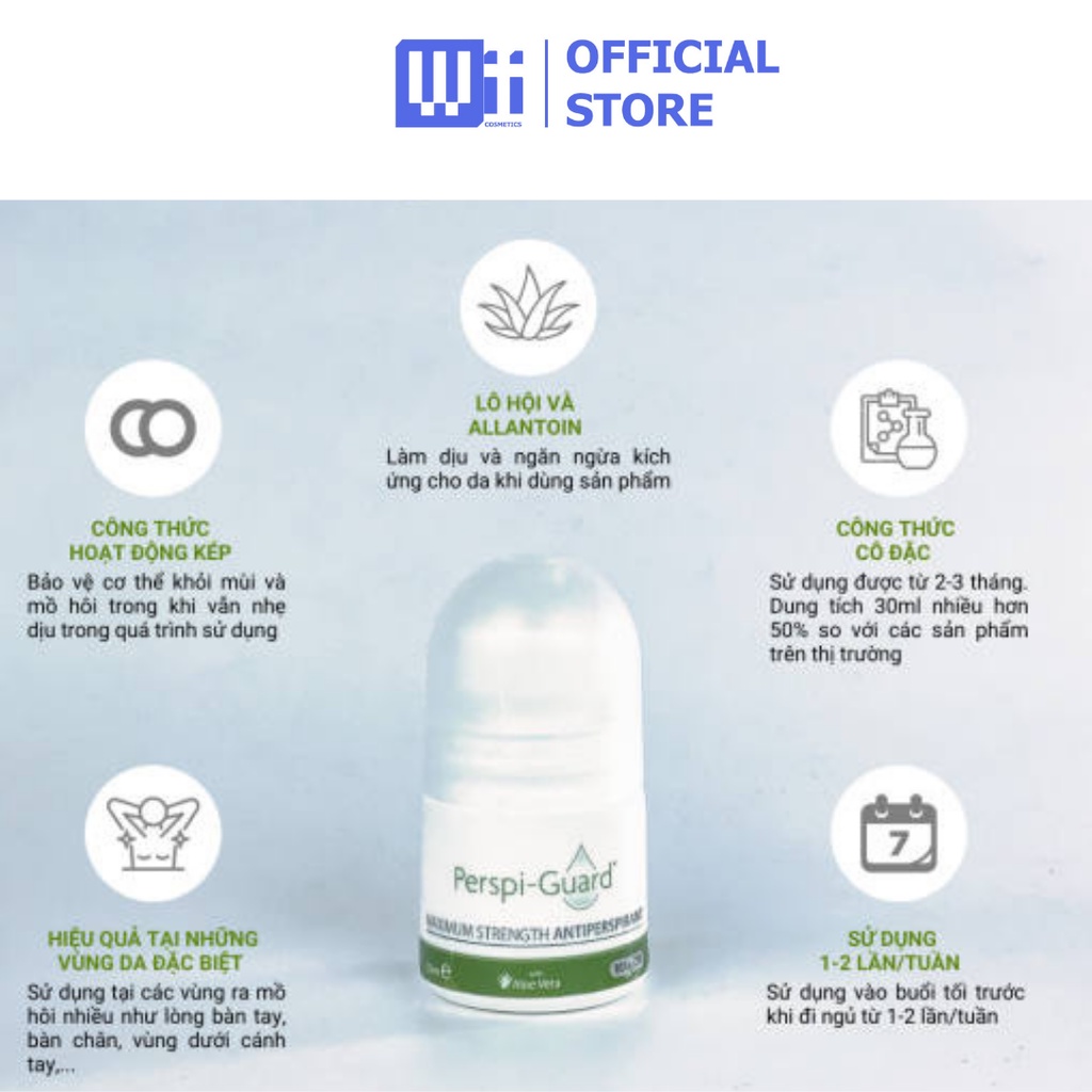 Combo Lăn khử mùi + Xịt khử mùi cao cấp Perspi Guard 30ml - CHÍNH HÃNG