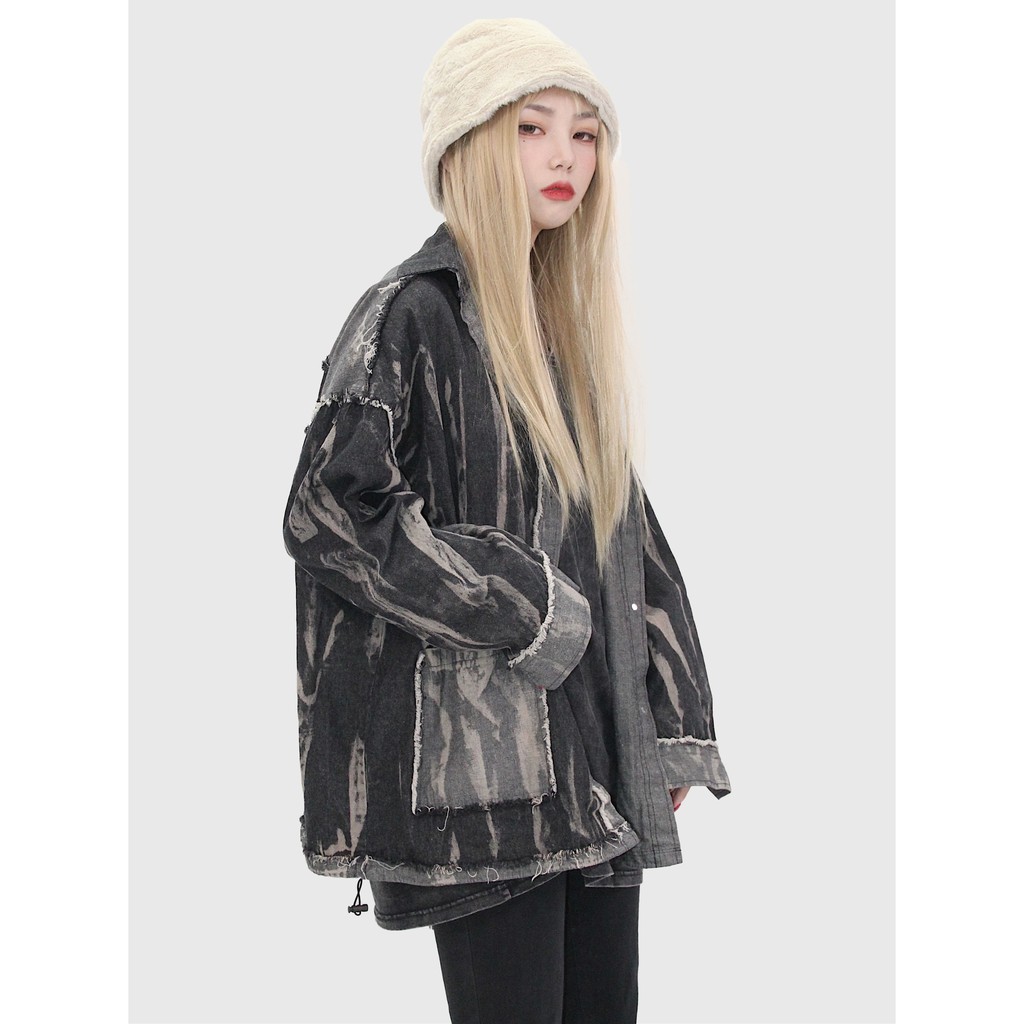 Áo sơ mi denim unisex cá tính