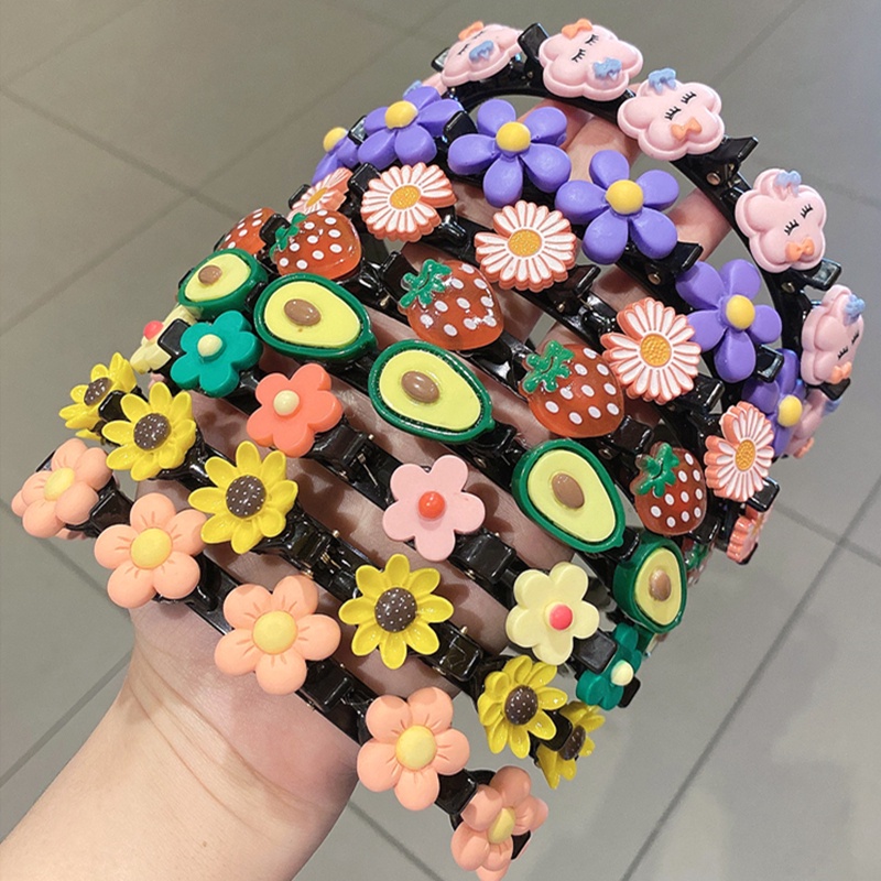 1 Kẹp Tóc Hình Hoa / Trái Cây Bằng Nhựa Acrylic Dễ Thương Cho Bé Gái