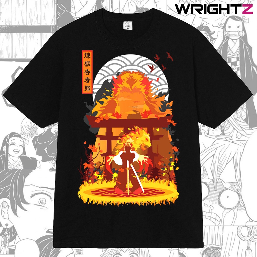 Áo thun Rengoku Anime Manga Demon Slayer Hashira Thanh Gươm Diệt Quỷ Viêm trụ phong cách Nhật Bản chất cotton phom rộng