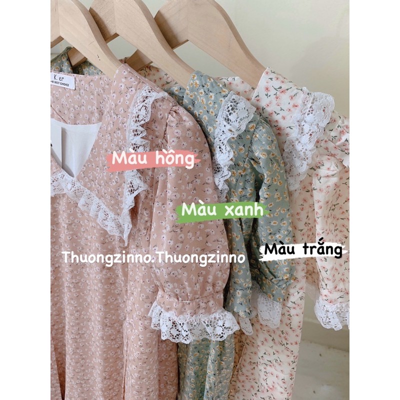 [Ảnh thật/Video]Váy hoa vintage cộc tay Thanh Lịch thiết kế cổ sen thêu hoa Đầm ulzzang hai lớp có thắt nơ eo | BigBuy360 - bigbuy360.vn