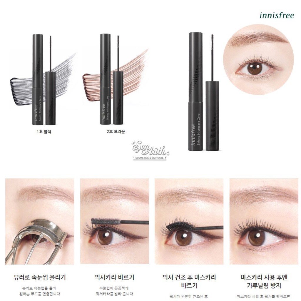 Mascara Innisfree siêu mảnh Skinny Microcara Zero