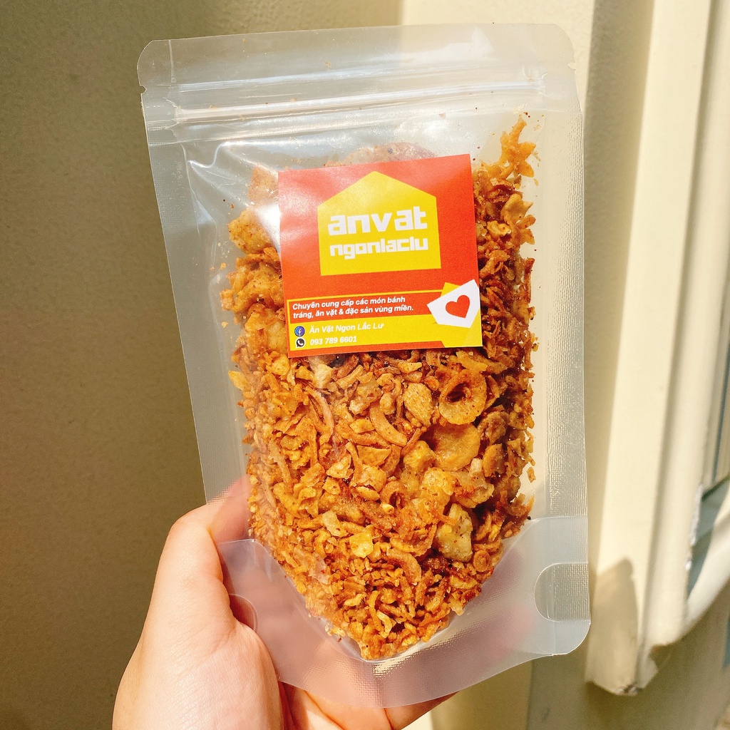 MUỐI TÓP MỠ GIÒN BÉO độc quyền Ăn Vặt Ngon Lắc Lư (vị mặn vừa, không cay, không ngọt)