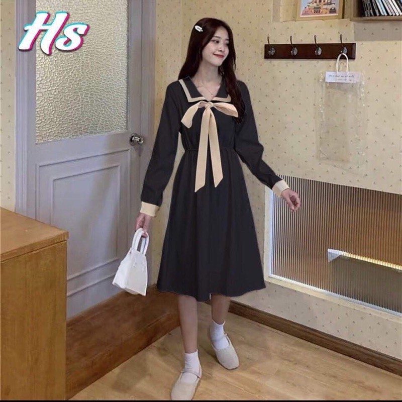 Váy thuỷ thủ phối nơ cổ HS6 | BigBuy360 - bigbuy360.vn