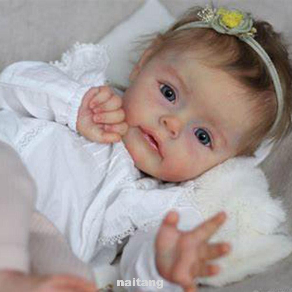 22inch Toy Lifelike Birthday Gift Real Touch Soft Vinyl Full Limbs DIY Unpainted Poluplar Sue-Sue Reborn Doll Kit
