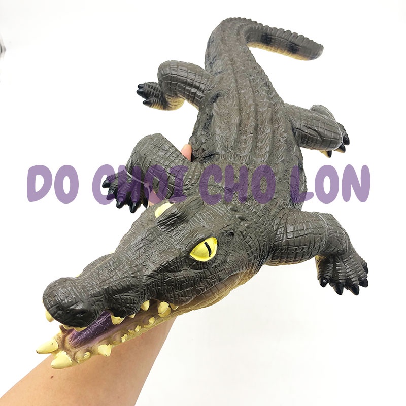 Đồ chơi mô hình cá sấu size 70 cm bằng nhựa mềm nhồi bông có nhạc 7008A