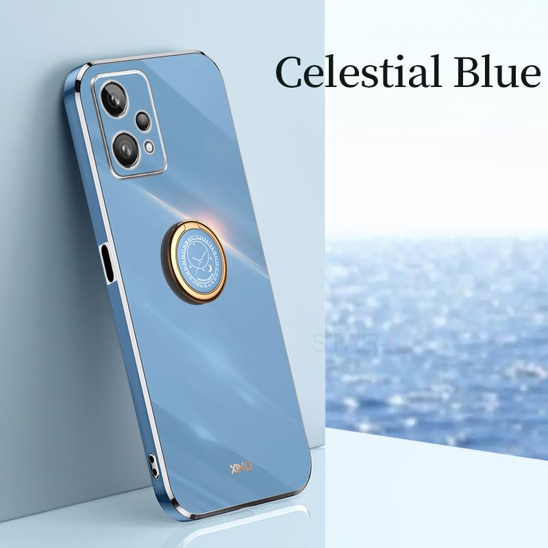 Ốp Điện Thoại Silicon Chống Sốc Phối Giá Đỡ Nhẫn Cho OPPO Realme C35 9 Pro Plus 9i 8i 8 Pro