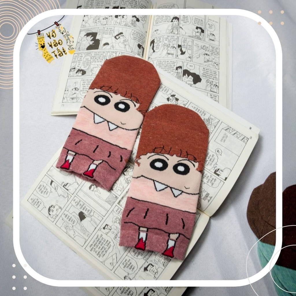 TẤT VỚ CỔ NGẮN HÌNH SHIN ĐÁNG YÊU