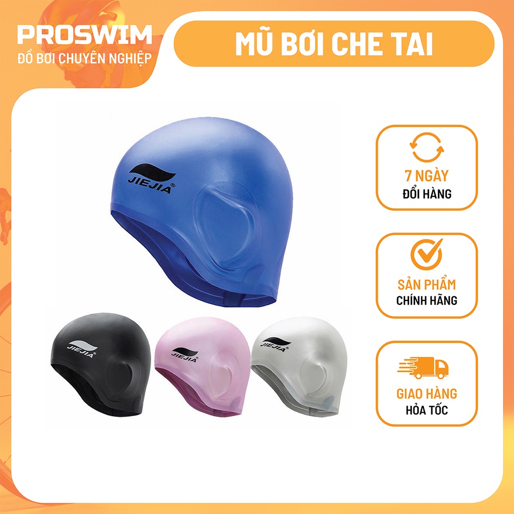 Mũ Bơi Che Tai Dành Cho Bơi Lặn Thể Thao Dưới Nước Chống Nước Vào Tai Chất Liệu Silicone