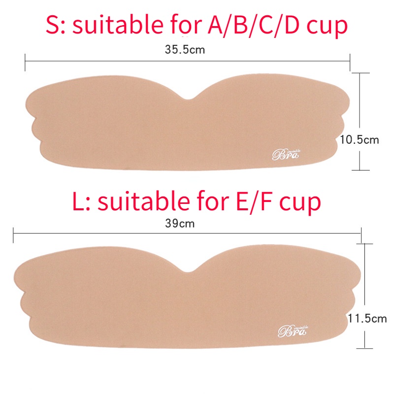 One Miếng Dán Ngực Silicon Không Dây Thoáng Khí Vô Hình