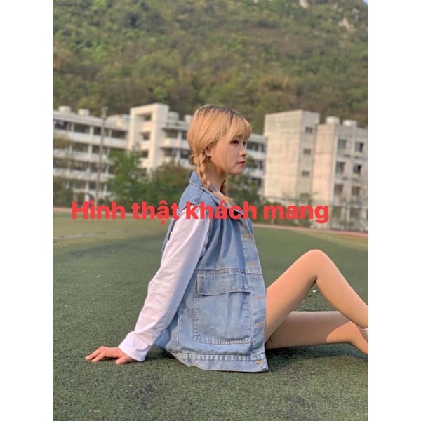 [Ảnh thât] Áo Jean Ghi Lê Cá Tính Mẫu Mối