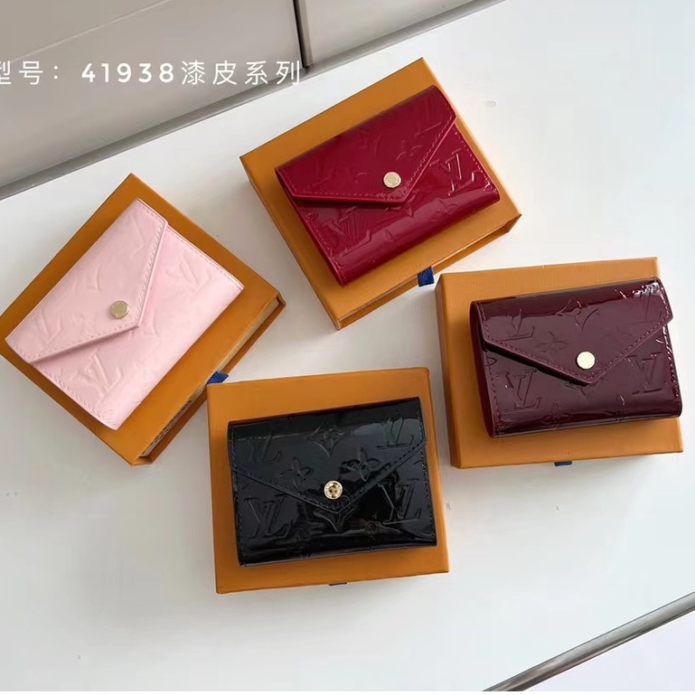 Sẵn sàng giao hàng 100% nguyên bản chính hãng Louis Vuitton LV nữ ví mới 41938 ví da bằng sáng chế có hộp