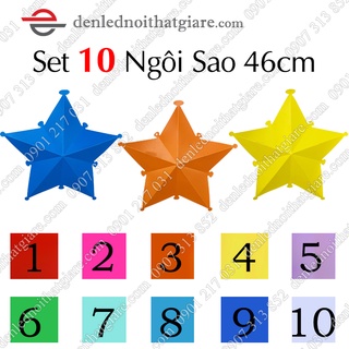 Combo 10 lồng đèn ngôi sao bằng nhựa 46cm