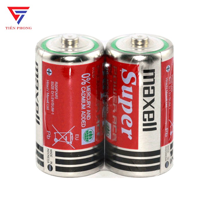 Pin Maxell Trung Cacbon chính hãng - Vỉ 2 viên