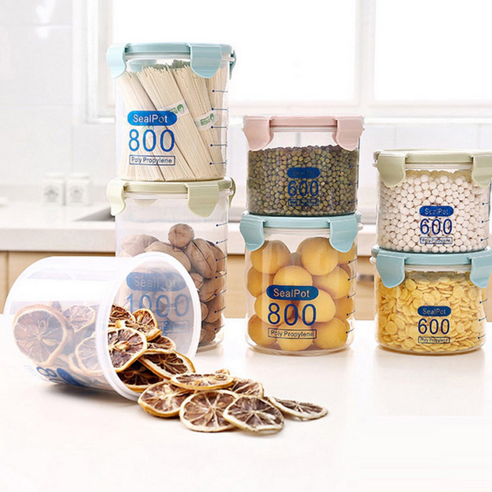 Hộp Nhựa Đưng Trà Cà Phê Nhà Bếp Có Nắp