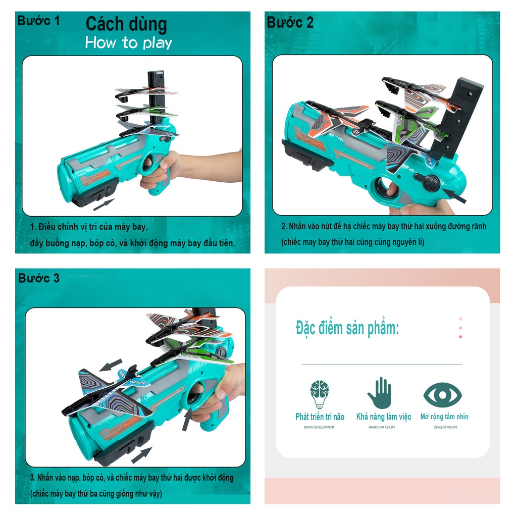 Máy bay trực thăng màu đỏ, máy móc ném súng, súng phóng thanh, mô hình tàu lượn, đồ chơi trẻ em nổi tiếng.-Focus