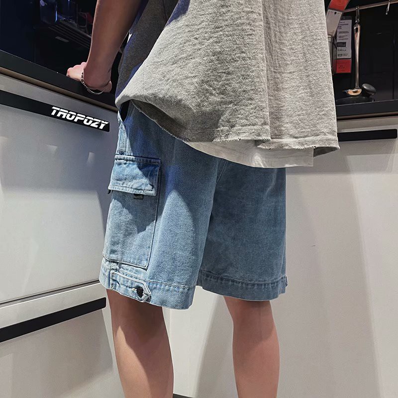 Quần Short Denim Dáng Rộng Phong Cách Nhật Bản Thời Trang Mùa Hè Mới Cho Nam | BigBuy360 - bigbuy360.vn
