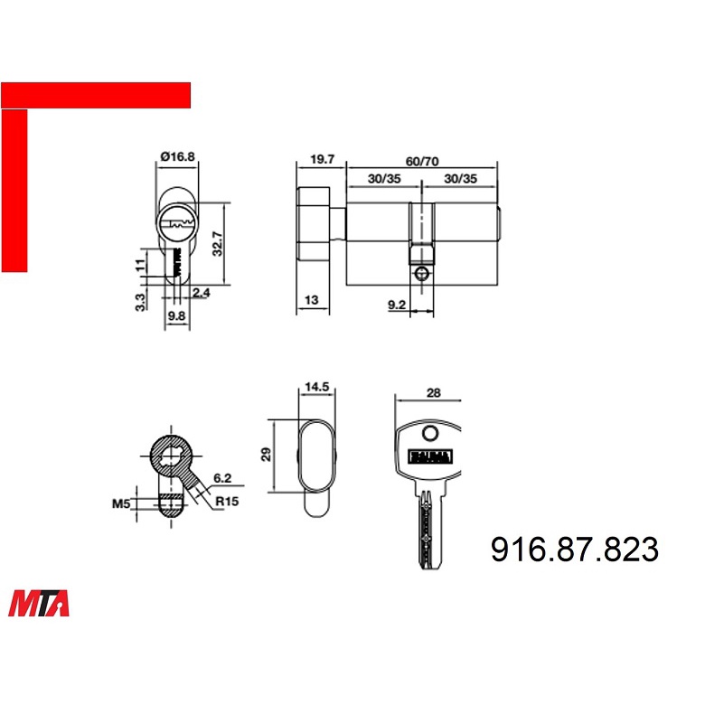 KHÓA PHÂN THỂ BAUMA HAFELE BM066 (TAY + THÂN +TIM)