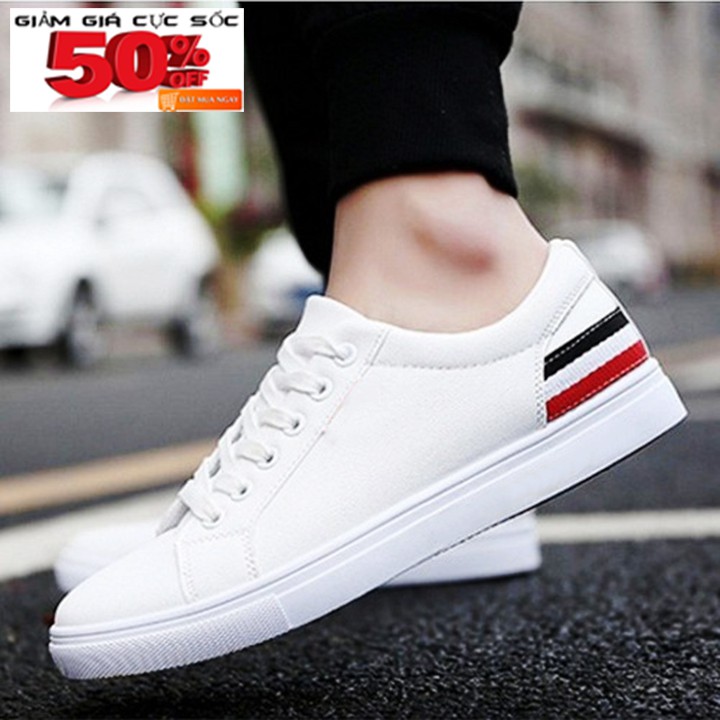 FREESHIP ĐƠN [99K] Giày trắng nam thời trang cao cấp + Tặng tất lửa cổ ngắn | BigBuy360 - bigbuy360.vn