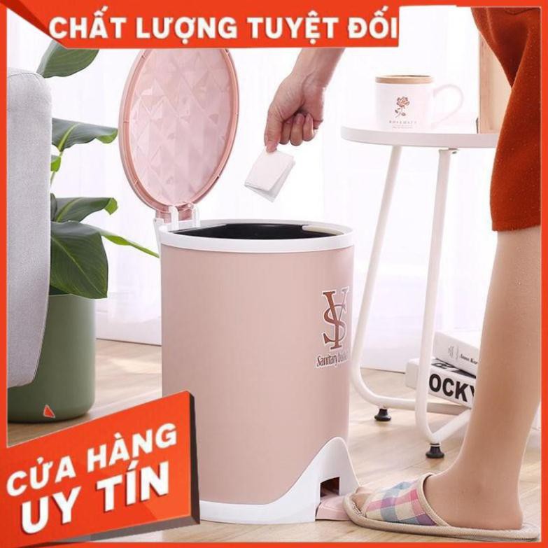 Thùng rác vuông nhựa đạp chân YS-1919,thùng rác,bật rác văn phòng đạp chân cao cấp