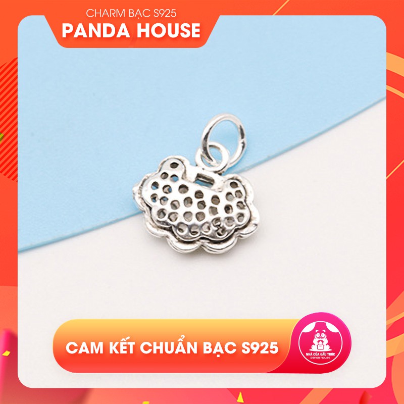 Charm bạc s925 hình khóa trường mệnh may mắn (charm treo) size 10x11mm - Panda House