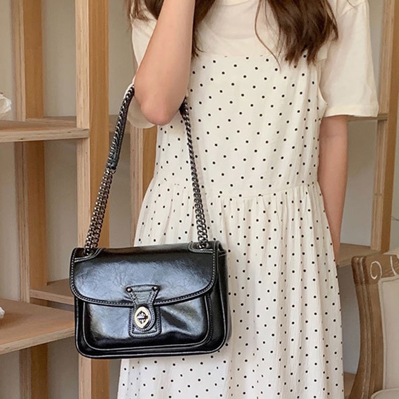 Túi đeo chéo IELGY có khóa phong cách thời trang Hàn Quốc