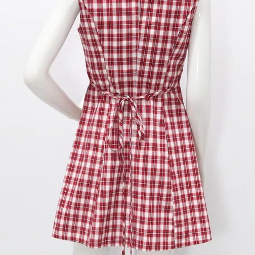 Đầm Hai Dây Họa Tiết Sọc Caro Phong Cách Blackpink Thời Trang Hàn Quốc Quyến Rũ Cho Nữ