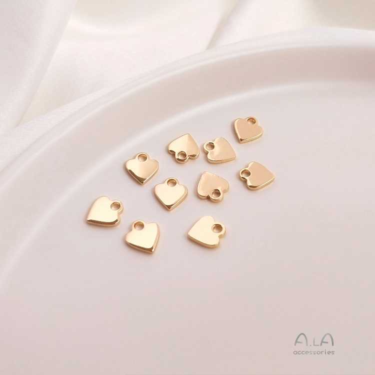 [Little Blu] Mặt Dây Chuyền Đầu Nữ Hoàng/Trái Tim Mạ Vàng 14K diy